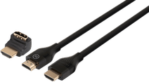 BlueBuilt HDMI Cable 4K 60Hz Nylon 5m 90° + adapter 
