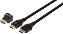 BlueBuilt HDMI Cable 4K 120Hz / 8K 60Hz Nylon 3m + 90° Adapter 