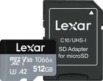 Lexar Professional 1066x SILVER 512 Go microSDXC 160 Mo/s Carte Micro SD pour smartphone