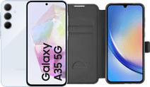 Samsung Galaxy A35 128 Go Bleu Clair 5G + BlueBuilt Book Case Noir Samsung Galaxy A35