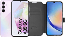 Samsung Galaxy A35 128GB Purple 5G + BlueBuilt Book Case Black Smartphone with the best camera