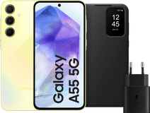 Samsung Galaxy A55 128GB Yellow 5G + Accessory Pack Smartphone with the best camera