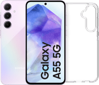 Samsung Galaxy A55 128GB Roze 5G + BlueBuilt Back Cover Transparant Samsung Galaxy A55