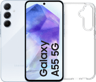 Samsung Galaxy A55 256GB Light Blue 5G + BlueBuilt Back Cover Transparent Samsung Galaxy A55