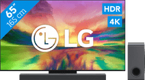 LG 65QNED816RE (2023) + Barre de Son TV LG avec technologie Nano Cell