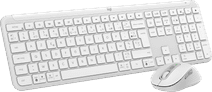 Logitech MK950 Signature Slim Draadloze Toetsenbord en Muis Combo Azerty Wit Logitech Home & Office Toetsenbord en muis set