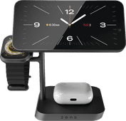 Zens 3-in-1 MagSafe and Qi2 Wireless Charger 15W with Stand and Watch Stand 3-in-1 wireless charger