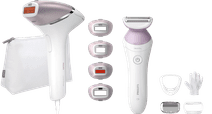 Philips Lumea IPL 8000 Series BRI947/00 + Philips BRL136/00 Rasoir Féminin Épilateur à lumière pulsée IPL