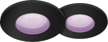 Philips Hue Xamento Bathroom Recessed Spot Light Black White and Color - 2-pack Philips Hue White & Color