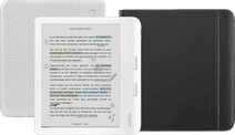 Kobo Libra Colour Wit + Notebook Sleep Cover Zwart Waterdichte e-reader