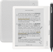 Kobo Libra Colour Blanc + Kobo Stylus 2 Liseuse avec filtre anti-lumière bleue