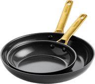 GreenPan Padova Set de Poêles à Frire 20 + 28 cm Noir Poêle en céramique