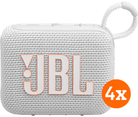 JBL Go 4 White 4-pack Wireless speaker bundle