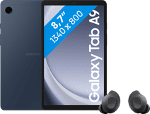 Samsung Galaxy Tab A9 8,7 inch 128GB Wifi Blauw + Buds FE Zwart Samsung tablet voor basis gebruik