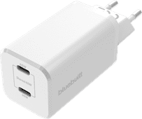 BlueBuilt Power Delivery Oplader met 2 Usb C Poorten 65W Wit Usb C oplader