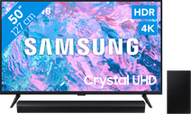 Samsung Crystal UHD 50CU7040 (2024) + Barre de Son TV Samsung de taille moyenne