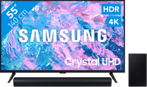 Samsung Crystal UHD 55CU7040 (2024) + Barre de Son TV UHD 4K d'entrée de gamme