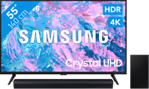 Samsung Crystal UHD 55CU7040 (2024) + Barre de Son TV Samsung avec Apple TV et AirPlay2