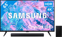 Samsung Crystal UHD 65CU7040 (2024) + Soundbar Samsung tv met een One Remote afstandsbediening