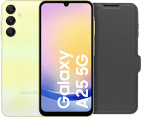 Samsung Galaxy A25 128 Go Jaune 5G + BlueBuilt Book Case Noir Samsung Galaxy A25