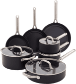 GreenPan Omega Cookware Set 11-piece High-sided skillet with lid