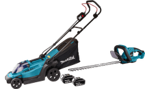 Makita DLM330SM incl. 4,0 Ah Accu + Makita DUH523Z (zonder accu) + Makita BL1850B LXT 18V 5,0 Ah accu Grasmaaier met ecocheques