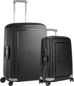 Samsonite S'cure Spinner 55+69cm Black Kofferset Samsonite harde koffer