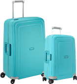 Samsonite S'Cure Spinner 55cm + 75cm Aqua Blue Suitcase Set Samsonite spinners
