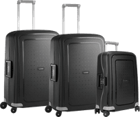 Samsonite S'cure Spinner 55+69+69cm Black Suitcase Set Samsonite spinners