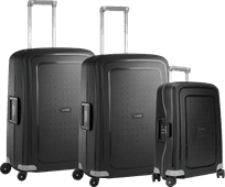 Samsonite S'cure Spinner 55+69+69cm Black Suitcase Set Samsonite S'Cure