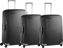 Samsonite S'cure Spinner 69+69+75cm Black kofferset Samsonite harde koffer