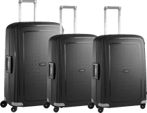 Samsonite S'cure Spinner 69cm + 75cm + 69cm Black Suitcase Set Samsonite spinners