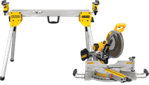 DeWalt DWS780-QS + Onderstel Afkortzaag met een onderstel