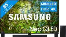 Samsung Neo QLED 4K 85QN90D (2024) + Barre de Son TV Samsung avec une télécommande One Remote