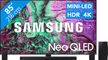 Samsung Neo QLED 4K 85QN86D (2024) + Barre de Son TV Samsung avec une télécommande One Remote