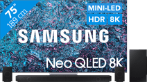 Samsung Neo QLED 8K 75QN900D (2024) + Barre de Son Télévision avec Boitier One Connect