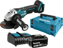 Makita DGA505ZJ + 3,0 Ah accu en lader Makita accu haakse slijper