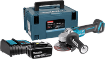 Makita DGA504ZJ + 3,0 Ah accu en lader Makita accu haakse slijper