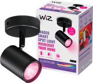 WiZ 1 spot Imageo black - Colored and White light - GU10 Smart light including fixture