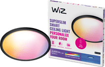 WiZ Plafondlamp SuperSlim - Zwart - Gekleurd en Wit licht WiZ smart lampen