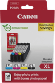 Canon CLI-571XL Cartouches Pack Combiné Cartouche d'encre pour imprimantes Canon PIXMA MG