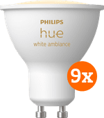 Philips Hue White Ambiance GU10 Lot de 9 