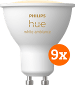 Philips Hue White Ambiance GU10 Lot de 9 Top 10 des ampoules connectées les plus vendus