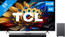 TCL QLED 55C61B (2024) + Barre de Son Pack télévision TCL QLED et barre de son