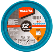 Makita Meule de Tronçonnage Inox 115 Millimètres 12 Pièces Disque à meuler 115 mm