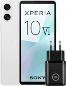 Sony Xperia 10 VI 128GB Wit 5G + BlueBuilt Oplader met Usb C Poort 30W Zwart Sony Xperia 10