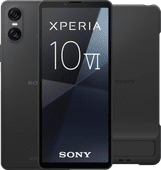 Sony Xperia 10 VI 128 Go Noir 5G + Sony Back Cover Noir avec Support Sony Xperia 10