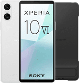 Sony Xperia 10 VI 128 Go Blanc 5G + Sony Back Cover Noir avec Support Sony Xperia 10