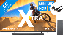 Philips The Xtra 65PML9009 - QD Miniled (2024) + Barre de Son + Câble HDMI Pack TV et barre de son Philips