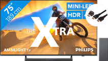 Philips The Xtra 75PML9009 - QD Miniled (2024) + Barre de Son + Câble HDMI Pack TV et barre de son Philips